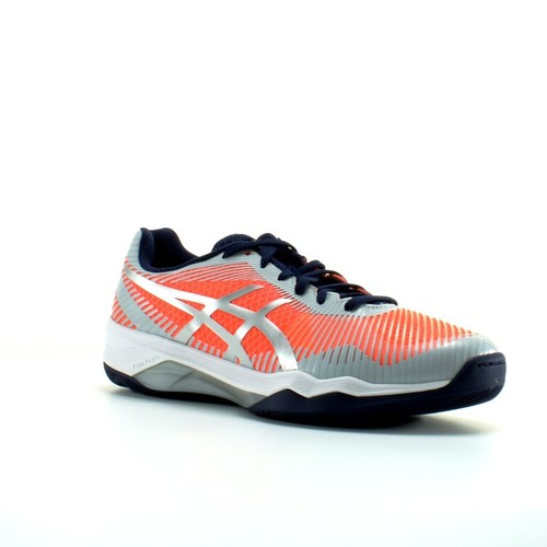 Asics Volley Elite Orange Silver Synthetic Womens Lace Up Trainers B751N  0696 | eBay