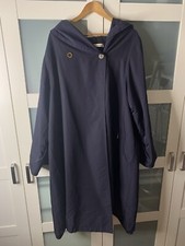 Max Mara, Marina Rinaldi Classic Full-length Cotton Cape Trench Coat, Navy, 29