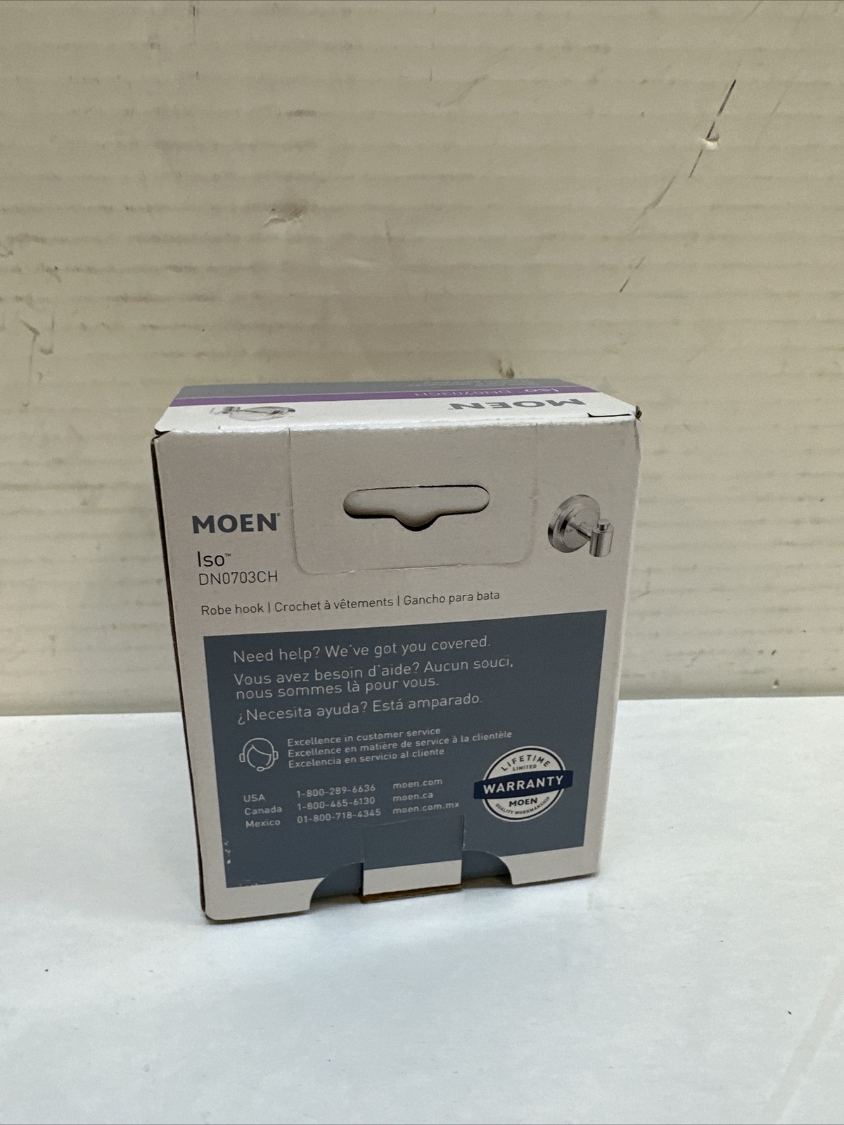 MOEN ISO Single Robe Hook in Chrome DN0703CH