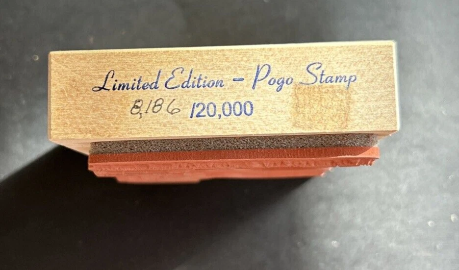 Stampa Rosa House Mouse Designs 1998, edición limitada sello Pogo 001 sello de goma de madera Foto 3 de 4