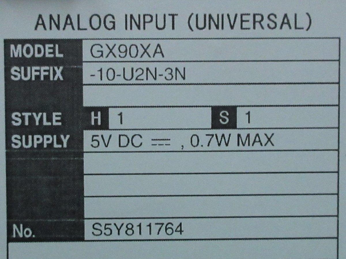 Yokogawa GX90XA Analog Input Module GX90XA-10-U2N-3N Used JP