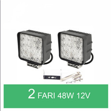 2 FARETTI LED 48W LAMPADA FARO AUTO BARCA CAMION SUV  FUORISTRADA 12V 24VOLT
