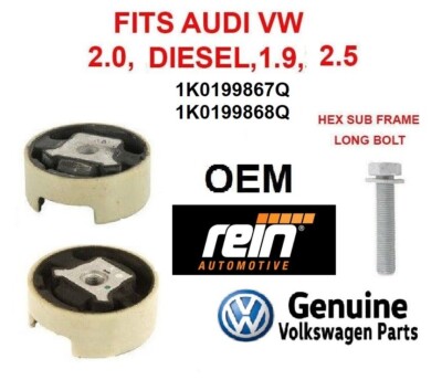 Frame Mounts For Audi A3 VW EOS GTI Jetta Rabbit; Upper Lower Engine ...