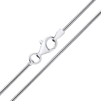 Sterling Silber 925 massiv 1,4 mm Schlangenkette Halskette 16 18 20 22 24 Zoll
