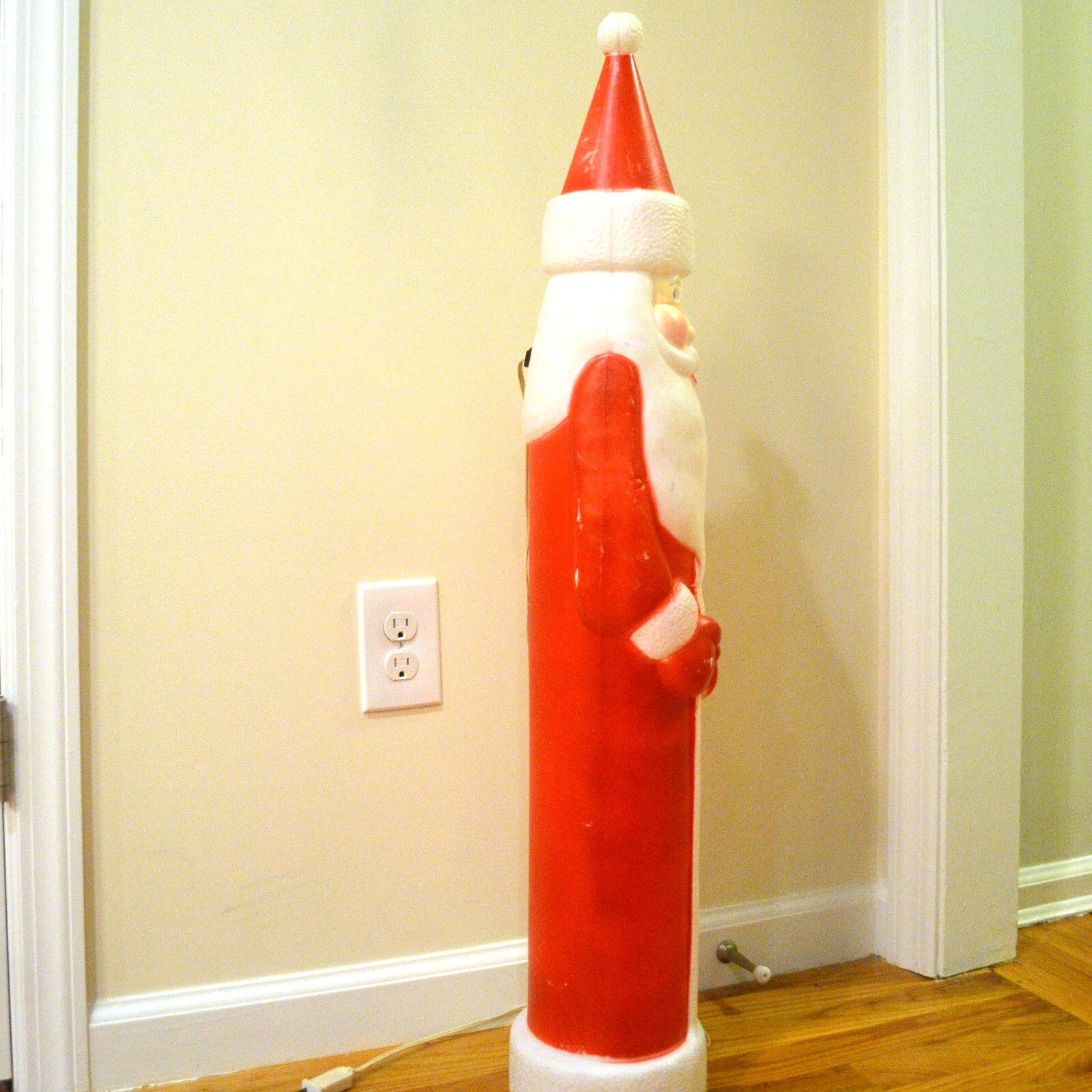 Vintage 39" Don Featherstone Pencil Santa Christmas Blow Mold eBay