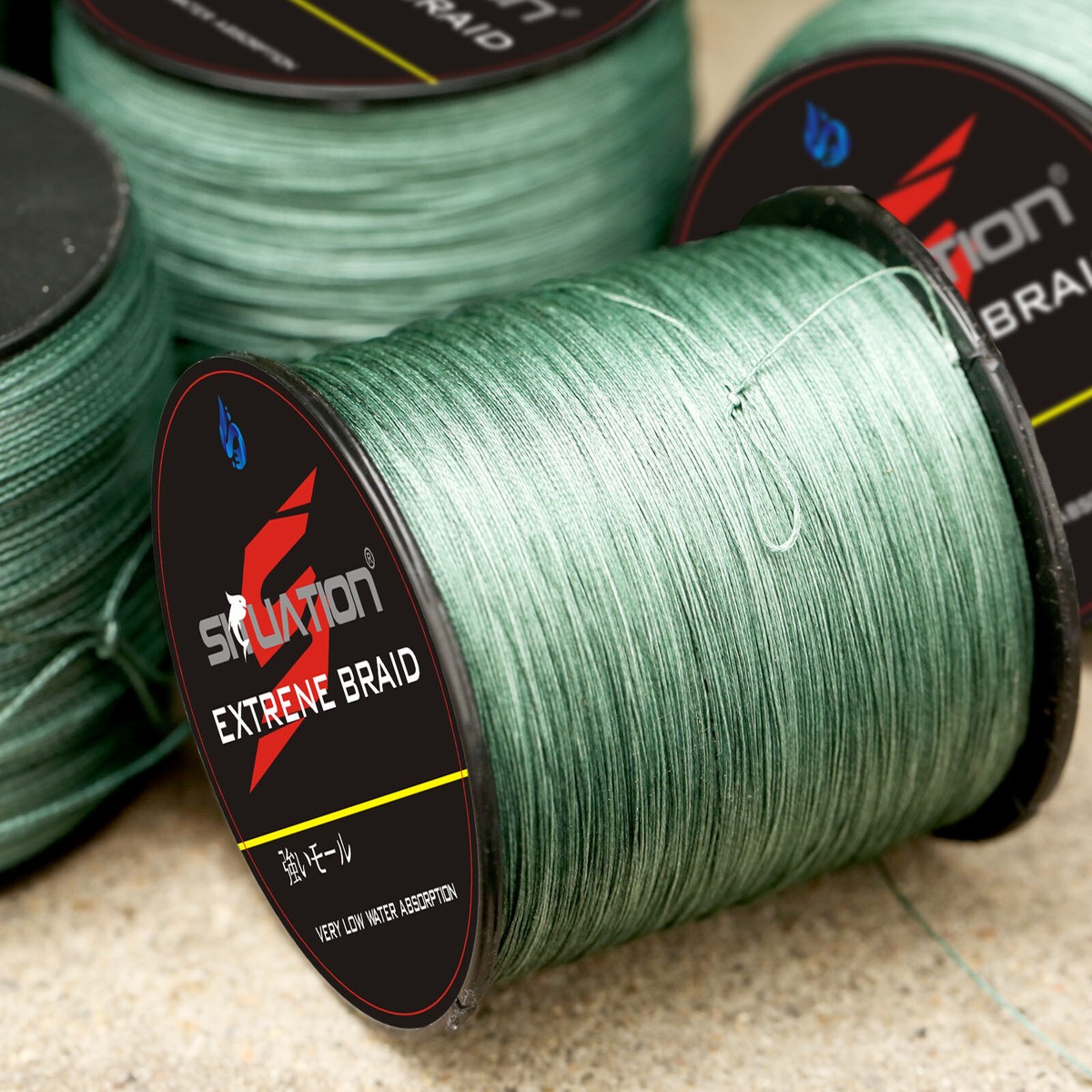Lenza Intrecciata Dyneema Corda Da Pesca Intrecciata Dyneema Power Line | 100-2000 Metri, Carico 6-300 Libbre | Verde Militare A Bassa Visibilità Linea Da Pesca Alta Resistenza - Foto 8