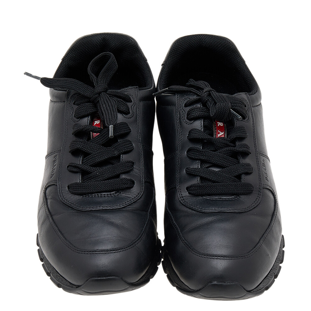 Prada Sport Black Leather Low Top Sneakers Size 43.5 | eBay Prada Sport Black Leather Low Top Sneakers Size 43.5 | eBay