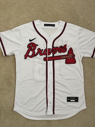 New Ronald Acuna Jr Braves White Jersey Men’s Medium