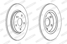 2x FERODO Bremsscheibe Hinterachse für TOYOTA