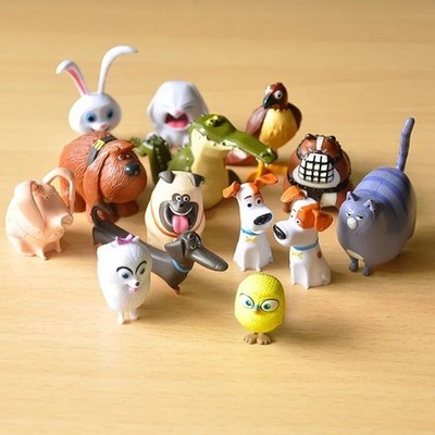 14 Stück Secret Pets Figuren Hase Schneeball Zappeln Hund Katze PVC Spielzeug 3-7 cm Kinder Geschenk
