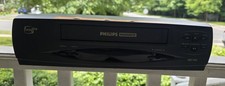 Philips Magnavox VRX222AT23 VCR Plus VHS Player Recorder Remote Manual Cable