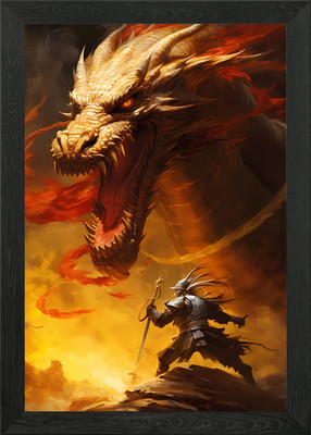 Episches Duell 1 gerahmtes Wandbild Poster Leinwanddruck Bild