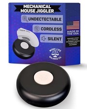 Compact Mouse Jiggler, NO USB, Cordless, Silent Undetectable Mouse Mover