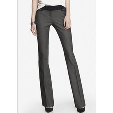 Express Columnist Gray Slim Bootcut Work Office Career Pants Low Rise Womens 6R