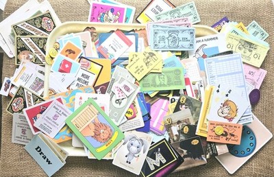 Lot Of 450+pc Vintage & Modern Games Ephemera, Paper, Money, Cards Large Variety