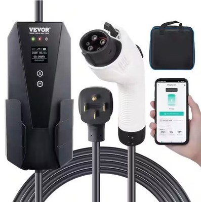 EV Charger Level 2 16/20/24/32 Amp Electric Vehicle Charger W/ 28 Ft. Charging C