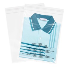 9" x 12" 1000 Count Clear Poly Bags with Suffocation Warning 9" x 12"