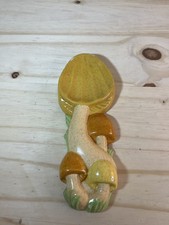 Vintage Mushroom Spoon Rest/Wall Hanging Cottagecore Art Pottery Retro Has Chips
