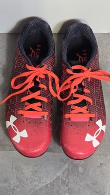 Under Armour Womens Kick Sprint 3 Size 8.5 Beta Red & Black Racing Spike Cleats