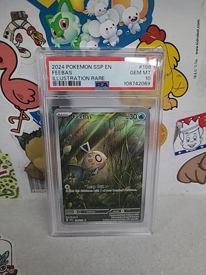 Pokémon TCG Feebas 198/191 Sv08: Surging Sparks Holo PSA 10 | eBay