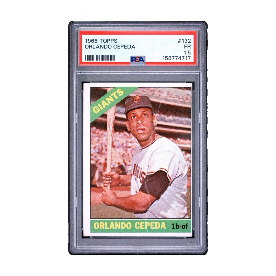 Orlando Cepeda 1966 Topps Vintage Hall of Fame #132 San Francisco Giants PSA 1.5 view 1
