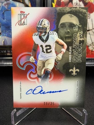 2025 Topps Signature Class Chris Olave On Card Auto /25 Saints SP Rare SSP