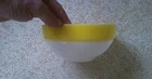 Fire King Oven Ware Yellow & White Bowl Number 2 Made In U.S.A.
