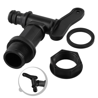 #ad #ad Garden Bucket Faucet Water Butt Tap Black Plastic Removable Replacement $11.08