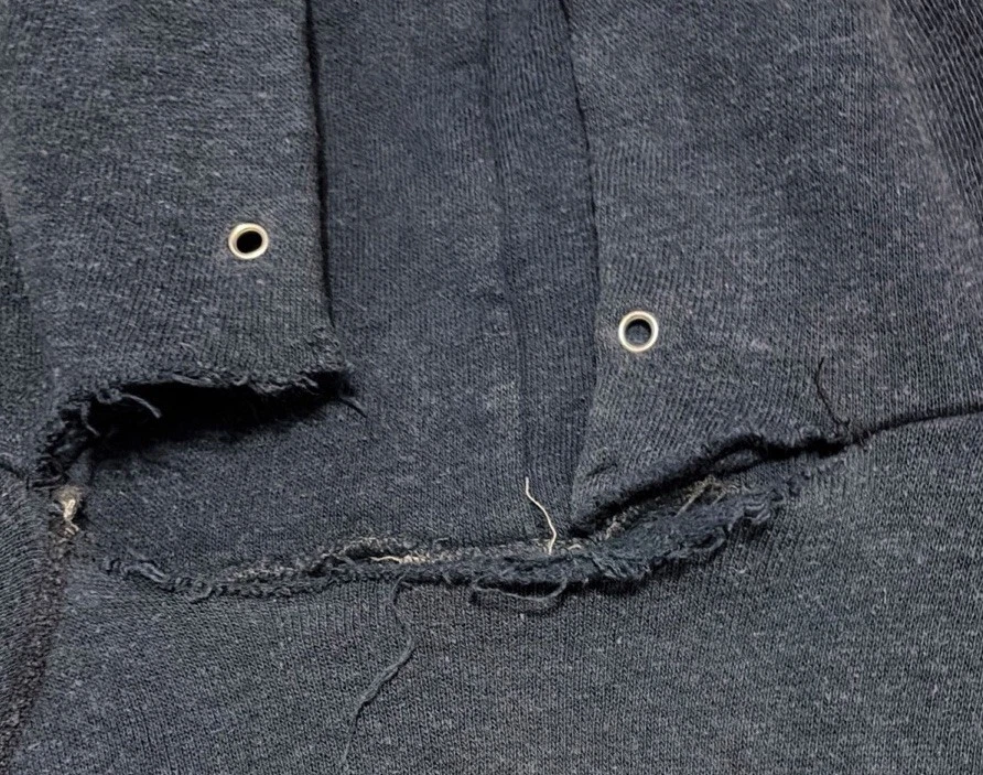 Sudadera con Capucha Vintage Años 70 Universidad de Colorado Para Hombres XS/S Raglán Azul Desteñida Foto 4 de 4