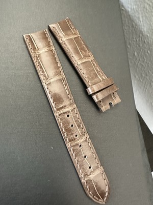 Unworn Patek Philippe Shiny Taupe Beige Alligator Band 15mm With 14mm End #2