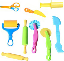 9-Teiliges Knetwerkzeug ab 2 Jahre, Play-Doh Zubehör, Knetzubehör Set für Kinder