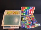 FISHER PRICE SCHOOL DAYS DESK W/ EXTRA LETTERS & NUMBERS VINTAGE 1972