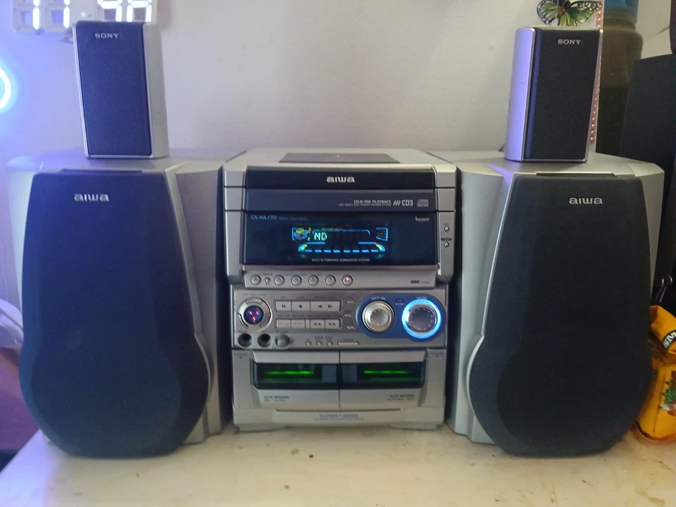 AIWA cx-naj70 stereo cd-r cd-rw cd playback system w/remote serviced all mint - Image 2 of 4
