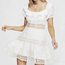 Free people Cruel Intentions Crochet Lace Mini Dress SZ 10 Boho *missing strap