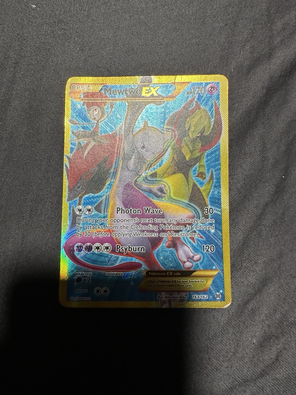 Mewtwo EX 163/162 Breakthrough Secret Rare Full Art Holo 170 HP EN