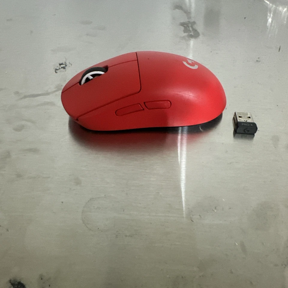 Logitech G PRO X Superlight Wireless Gaming Mouse Red With USB Receiver - Image 3 of 4