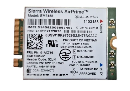 Lenovo EM7455 Wwan Sierra LTE Umts 4G SW10H24557 Lenovo T460 T470 P50 P70 T570