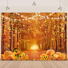 7x5Ft Fall Backdrop for Photography Autumn Thanksgiving Backdrop Maple Leaves Ha