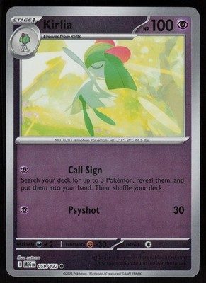 Kirlia Reverse Holo Common ME01: Mega Evolution 059/132 NM
