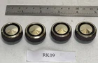 4x Original Brown & Gold Knobs Vintage Audio Valve Radio Control old Dials RK09