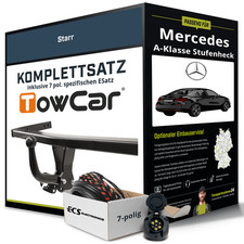 Für MERCEDES A-Klasse Stufenheck V177 Anhängerkupplung starr +eSatz 7pol 18- Set