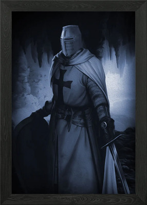 Kreuzritter Tempelritter 27 gerahmtes Wandbild Poster Leinwanddruck Bild