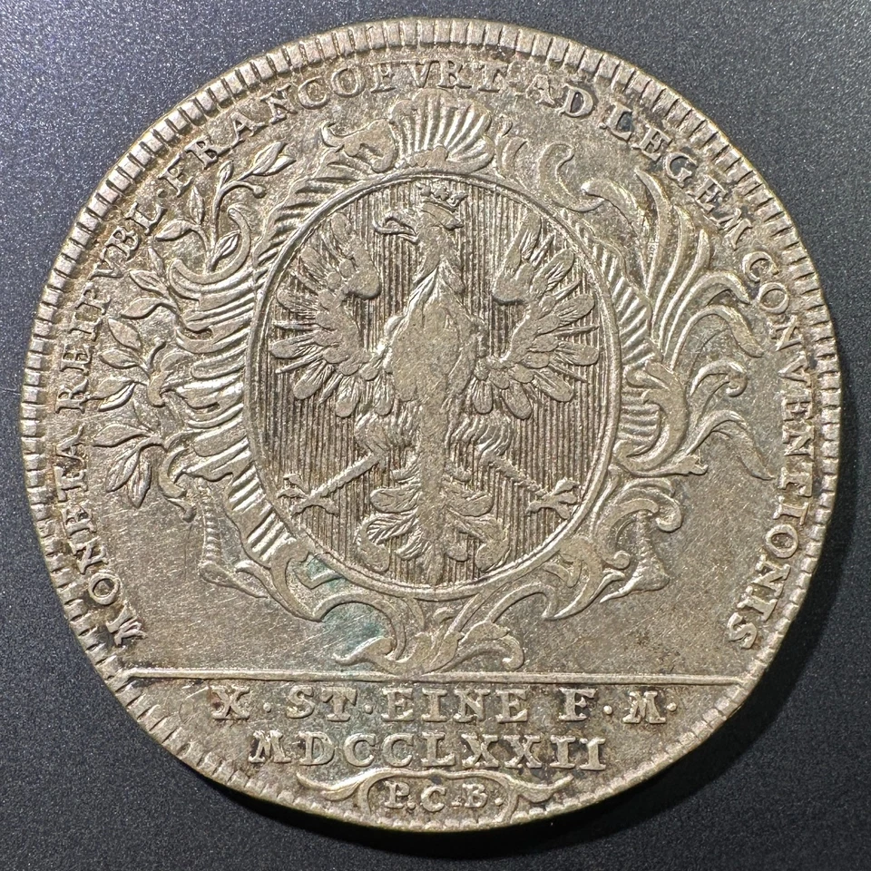 1772 Frankfurt Estados Alemanes City View Thaler Tipo Escaso (graffiti muy pequeño) Foto 2 de 2