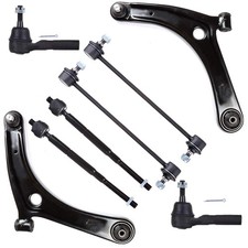 8pcs Control Arms Tie Rods Sway Links 07-14 Dodge Caliber Jeep Compass Patriot