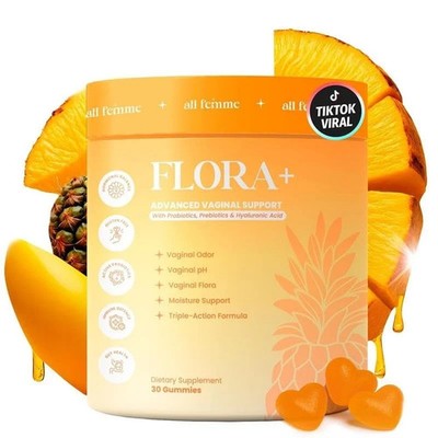 Flora+ Women s Vaginal Probiotic Gummies for pH Balance, Odor and Freshness Sup