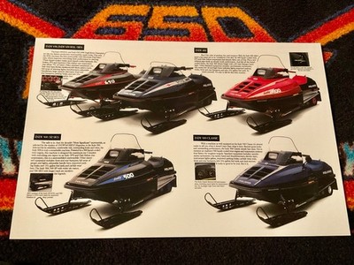    91 POLARIS INDY Liquid Cooled Snowmobile Lineup Poster vintage sled RXL 650