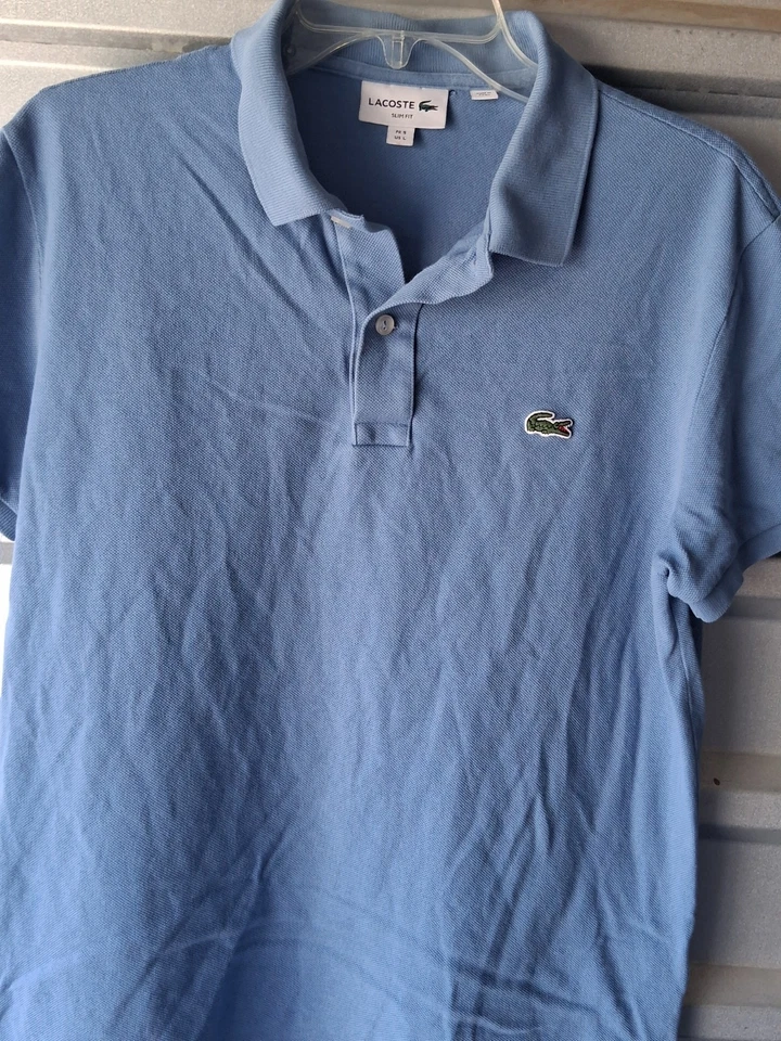 Polo Lacoste Masculino Pique 100% Algodão Slim Fit Manga Curta Azul Tamanho EUA Grande/FR 5 - Imagem 4 de 4