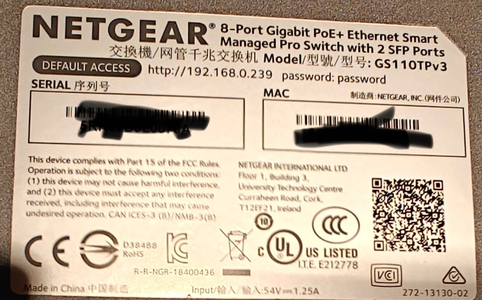 NETGEAR GS110TPv3 8 port PoE Managed Network Ethernet Switch SFP Uplinks UK PSU - Image 3 of 4