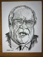 JEFFREY THE BIG LEBOWSKI movie Original Drawing PRINT 8.5X11 DAVID HUDDLESTON