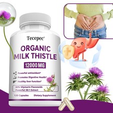 Liver Capsules Cleanse Repair Detox Cleanser with Organic Milk Thistle 12000mg